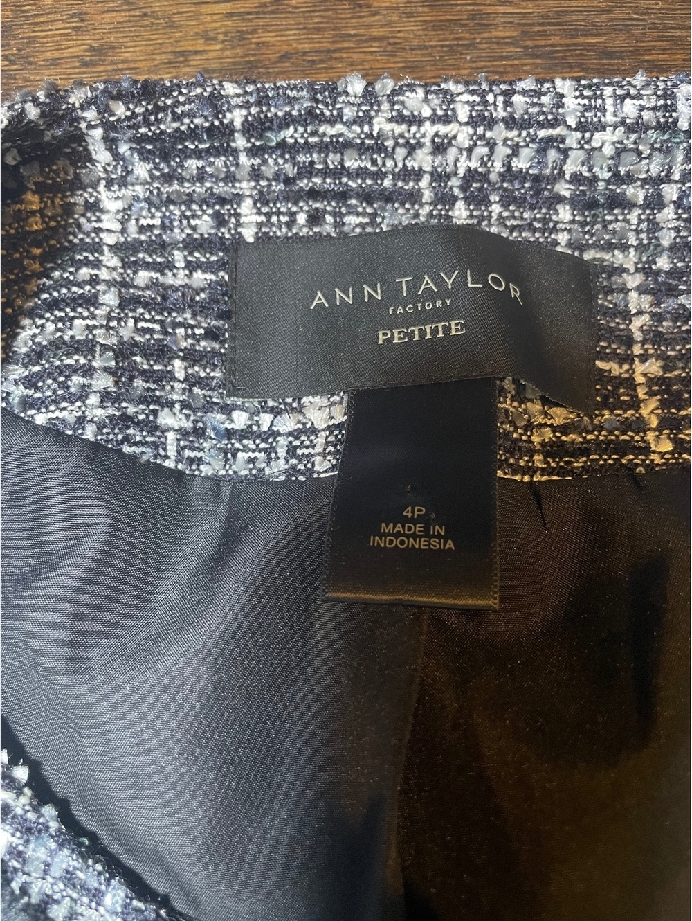 Ann Taylor 4p black white gray sports coat blazer EUC - Picture 8 of 9